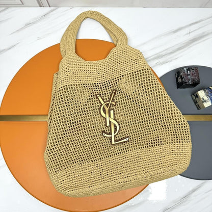 Woven Straw Tote Bag