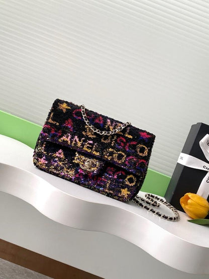 Embroidered Top Handle Bag
