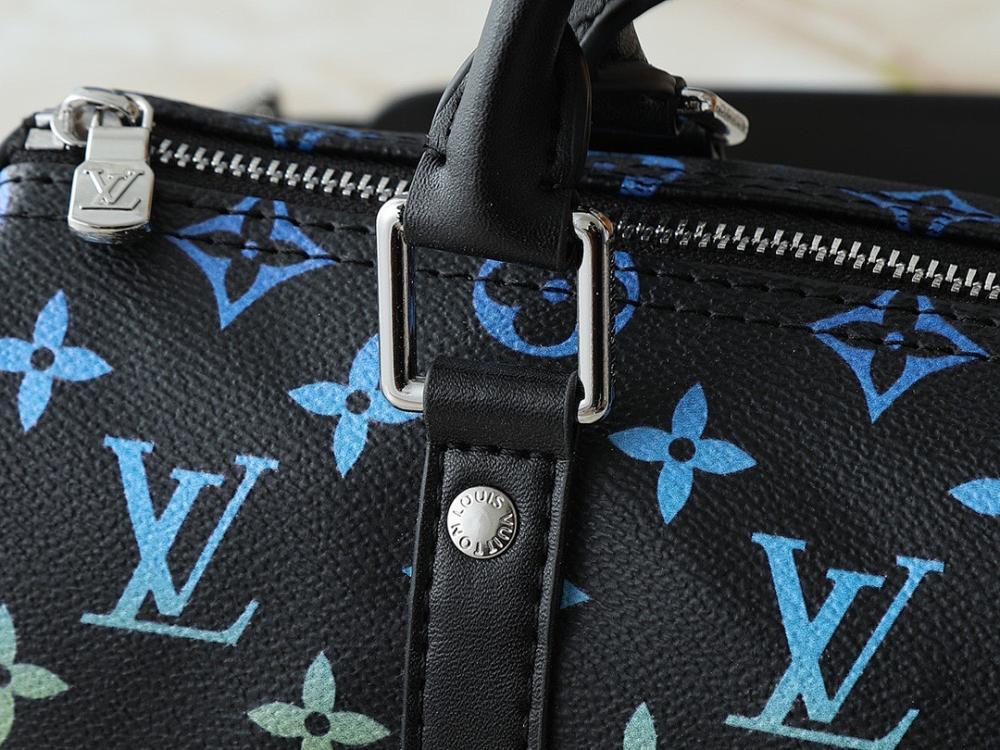 Modern Italian-Inspired Monogram Leather Shoulder Bag