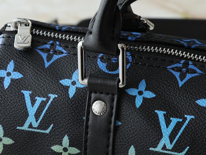 Modern Italian-Inspired Monogram Leather Shoulder Bag