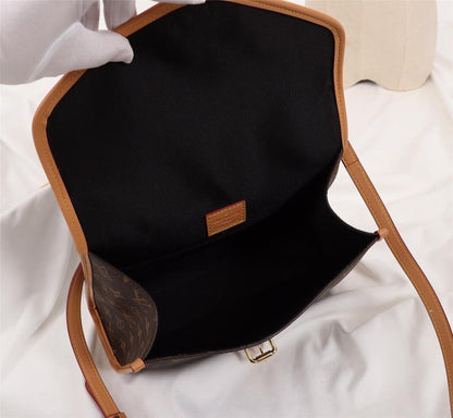 Italian-Inspired Luxury Gold Monogram Leather Backpack