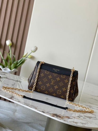 Modern Stylish Gold Monogram Leather Shoulder Bag