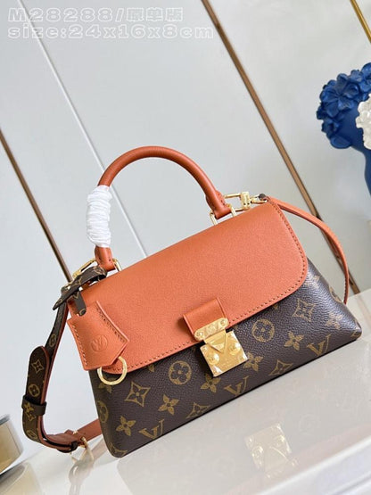 Classic Leather Top Handle Bag