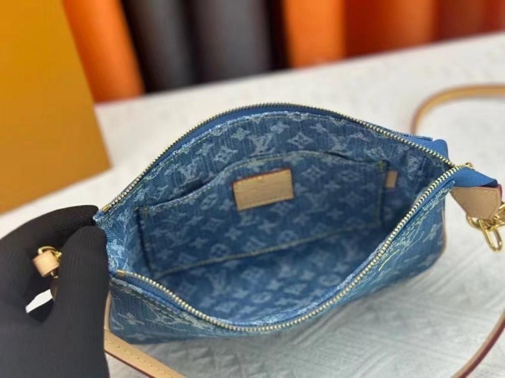 Luxury Elegant Blue Denim Bag