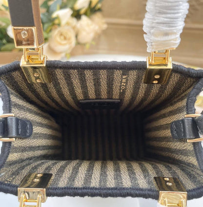 Embroidered Top Handle Bag