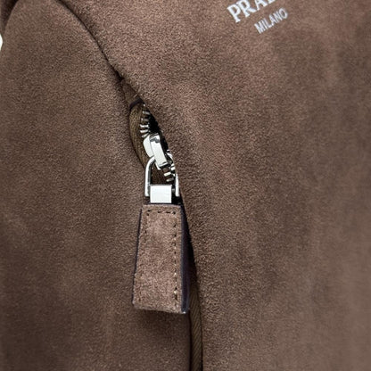 Suede Top Handle Bag