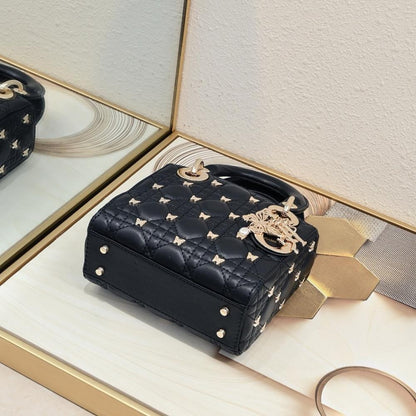 Italian-Inspired Stylish Studded Leather Shoulder Bag