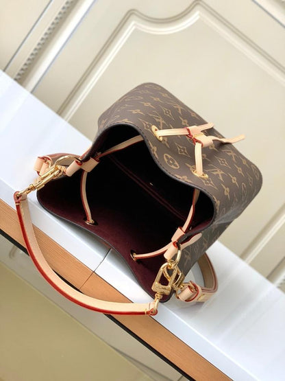 Classic Premium Monogram Leather Bucket Bag