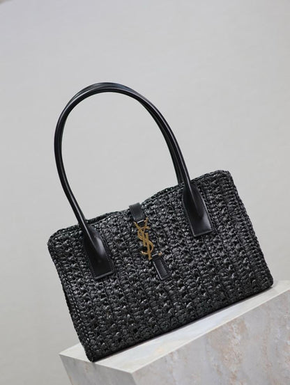 Classic Italian-Inspired Woven Leather Bag