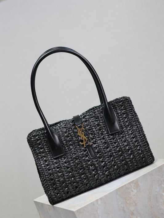 Classic Italian-Inspired Woven Leather Bag