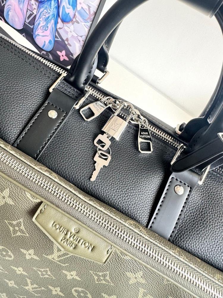 Keepall Monogram Leather Travel Bag