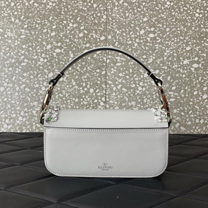 Crystal-Embellished Top Handle Bag