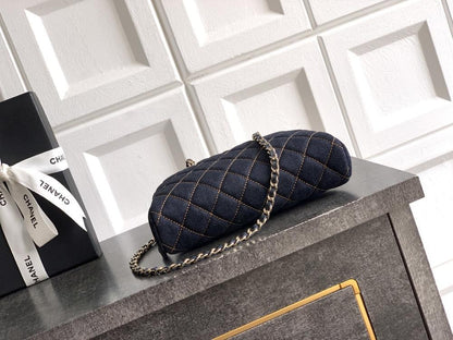 Denim Top Handle Bag