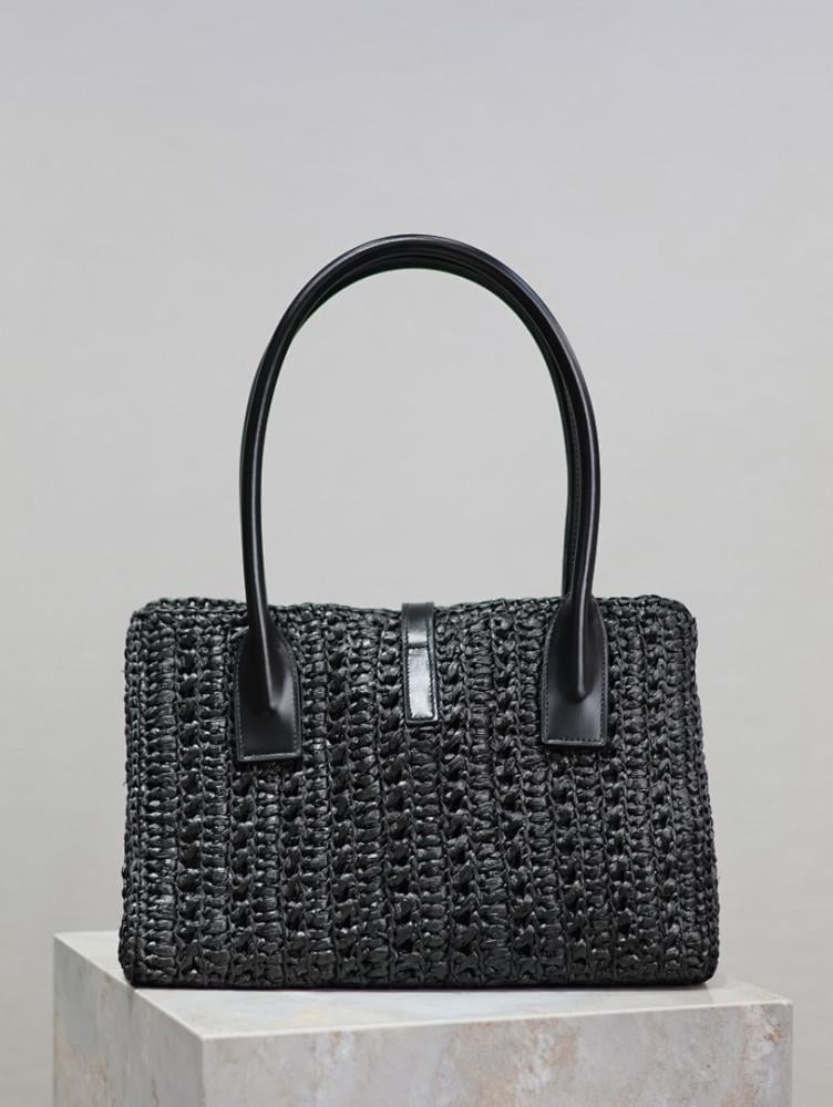 Classic Italian-Inspired Woven Leather Bag