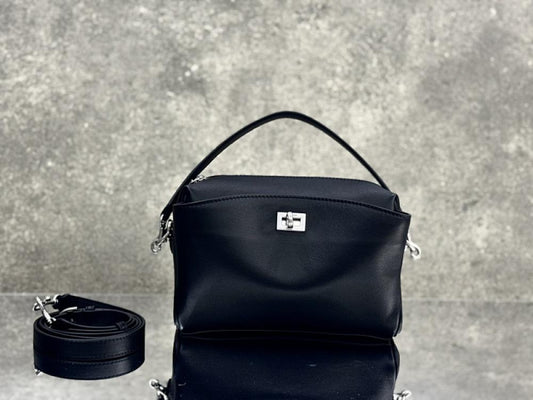 Luxury Leather Top Handle Bag