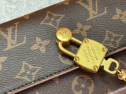 Classic Premium Monogram Calfskin Shoulder Bag
