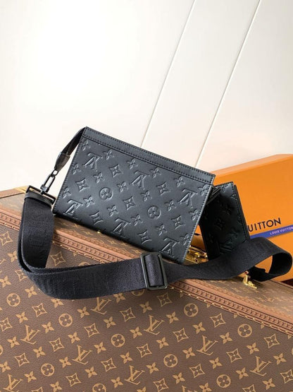 Modern Stylish Monogram Leather Crossbody Bag