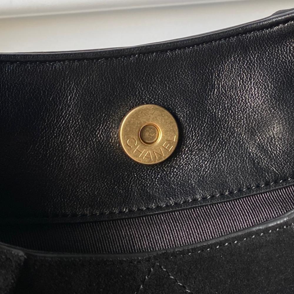 Gold Leather Hobo Bag