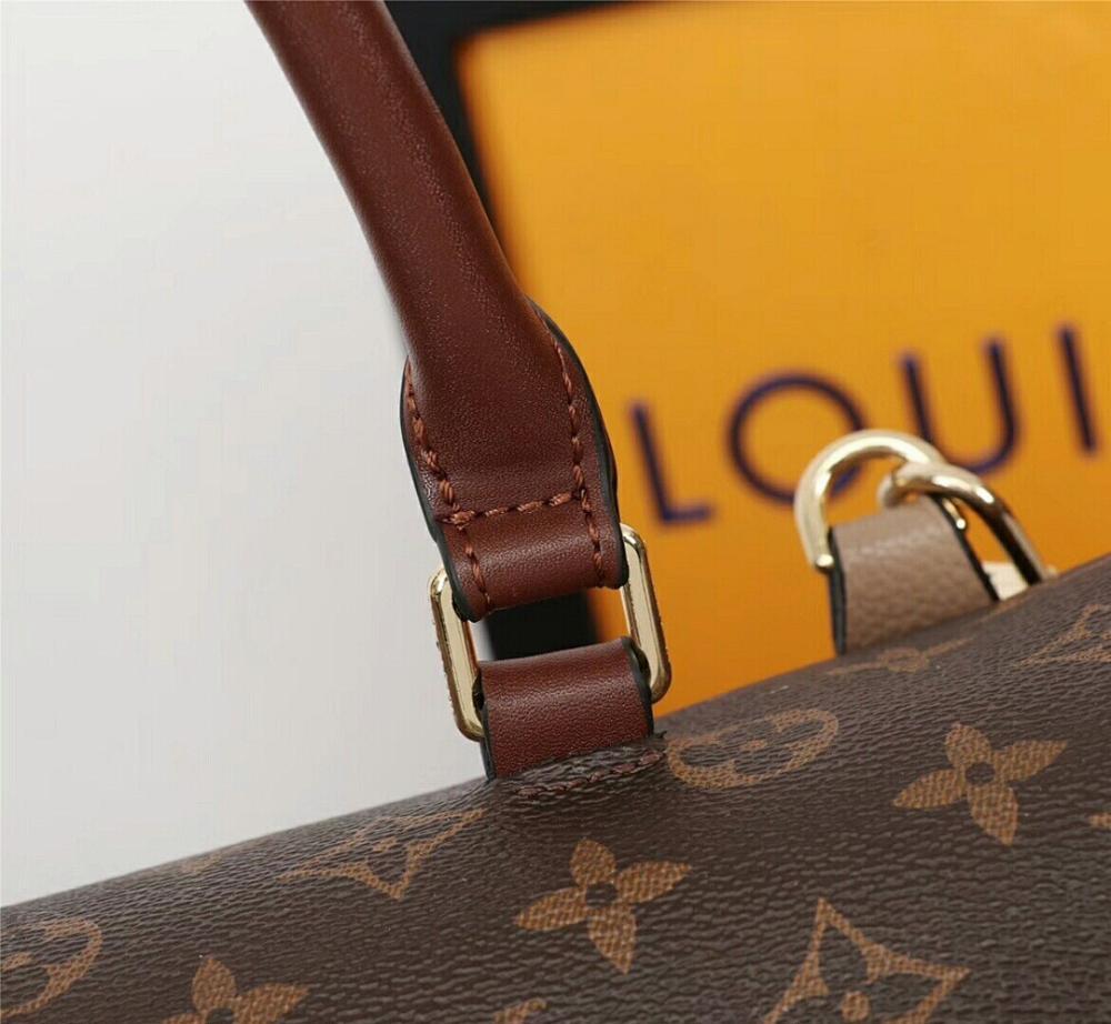 Elegant Stylish Gold Monogram Leather Shoulder Bag