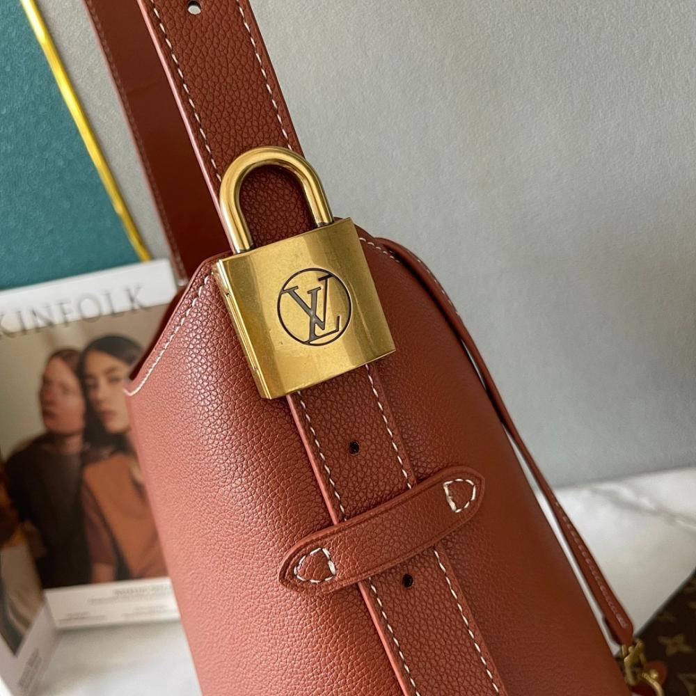 Classic Premium Monogram Leather Hobo Bag