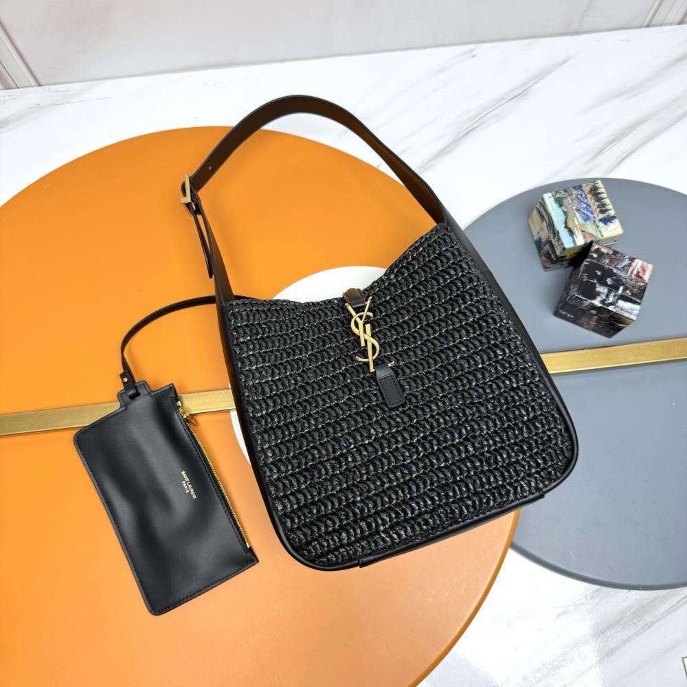 Arco Gold Woven Straw Shoulder Bag