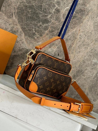 Arco Monogram Leather Shoulder Bag