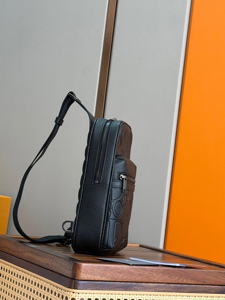 Modern Black Calfskin Crossbody Bag – Special Edition