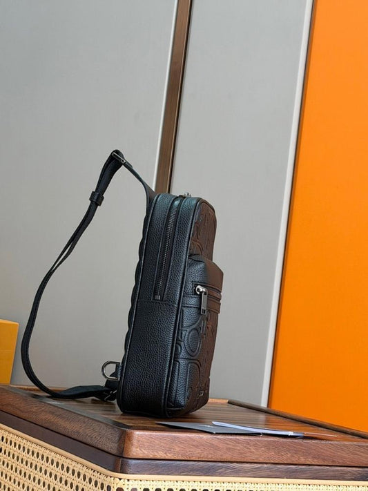 Modern Black Calfskin Crossbody Bag – Special Edition