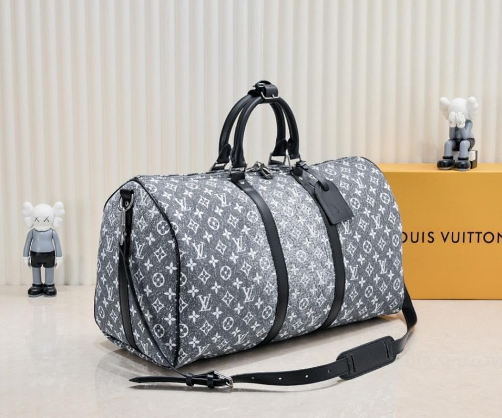 Luxury Refined Monogram Denim Top Handle Bag