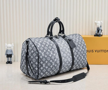 Luxury Refined Monogram Denim Top Handle Bag