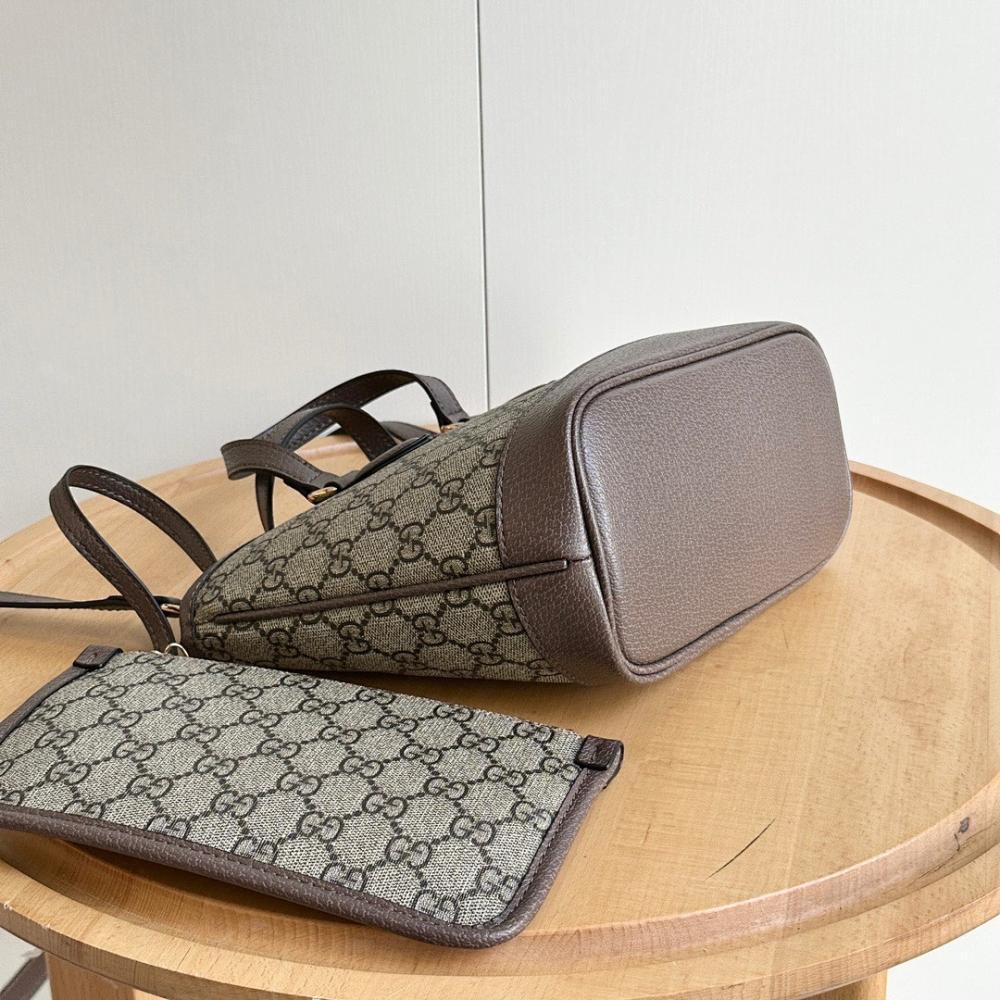 Ophidia Gold Leather Crossbody Bag