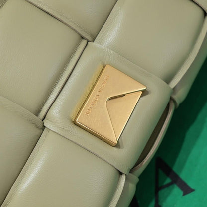 Modern Elegant Gold Lambskin Shoulder Bag