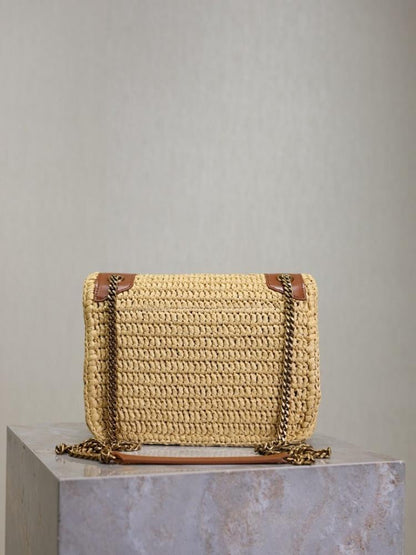 Niki Raffia Top Handle Bag