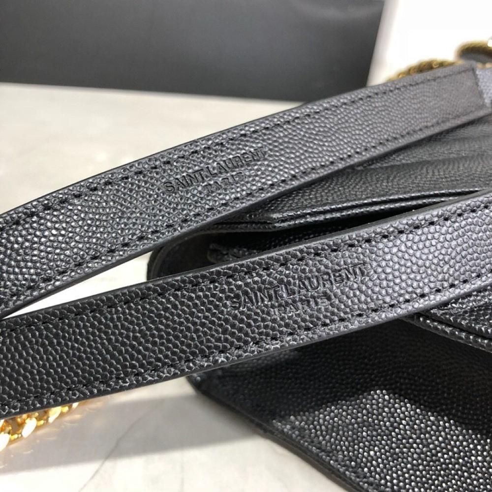 Italian-Inspired Luxury Black Leather Shoulder Bag