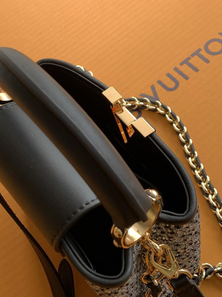 Crystal-Embellished Top Handle Bag