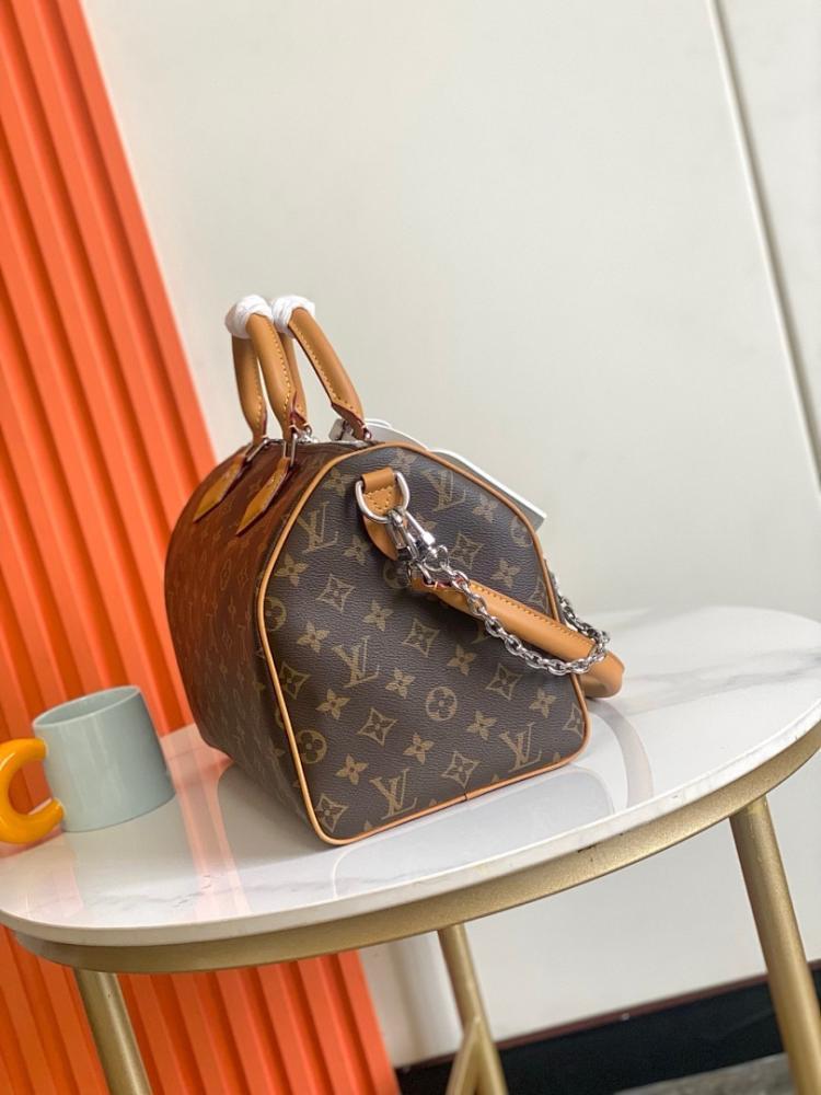Stylish Refined Monogram Leather Shoulder Bag