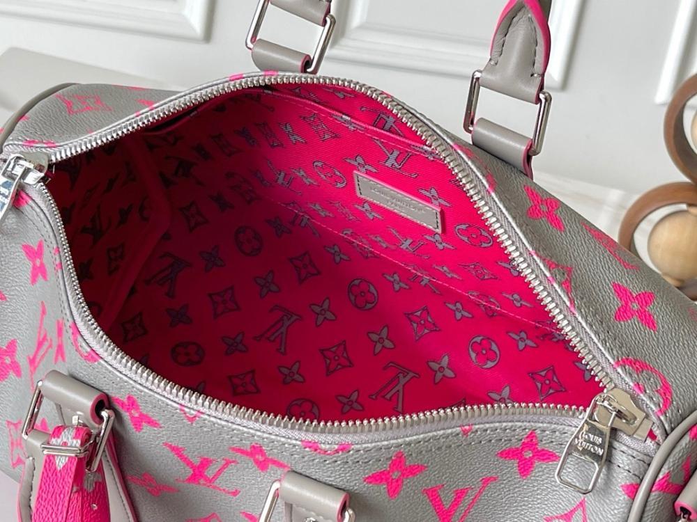 Keepall Monogram Leather Travel Bag