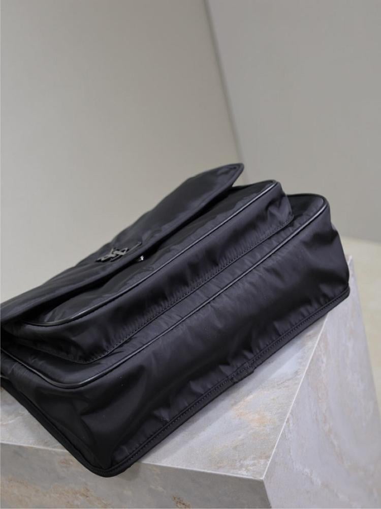 Classic Luxury Black Nylon Crossbody Bag