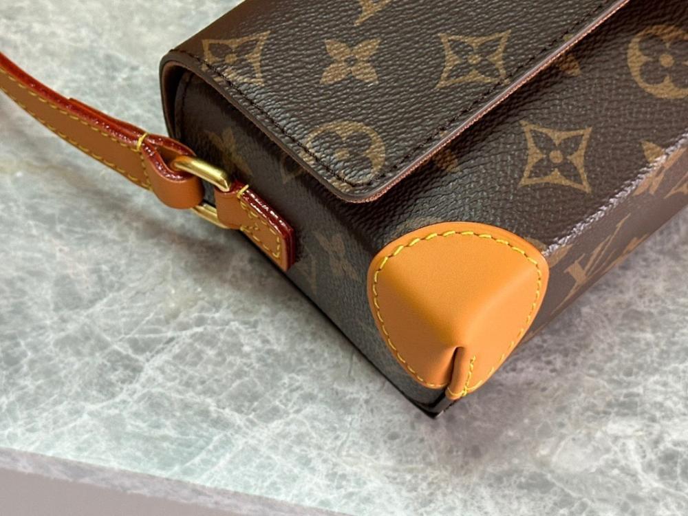 Classic Premium Monogram Calfskin Shoulder Bag