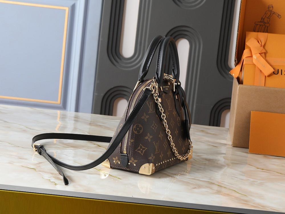 Alma Monogram Leather Crossbody Bag