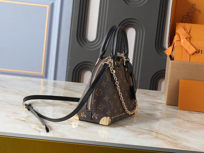 Alma Monogram Leather Crossbody Bag