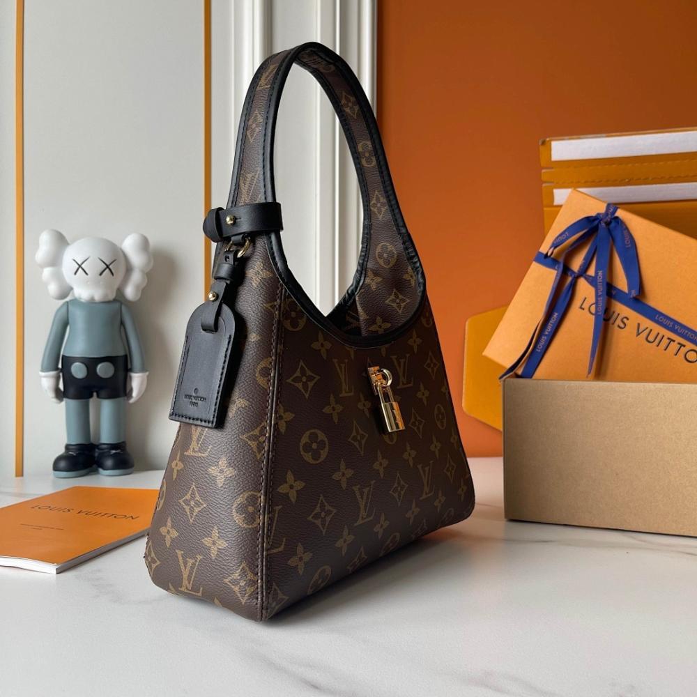 Luxury Monogram Leather Hobo Bag – Limited Edition