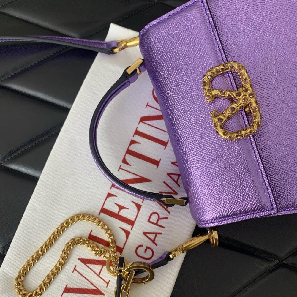 Crystal-Embellished Top Handle Bag
