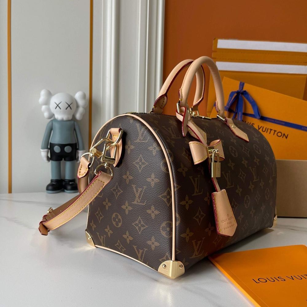 Speedy Monogram Leather Shoulder Bag