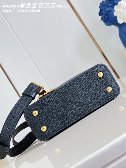 Leather Top Handle Bag
