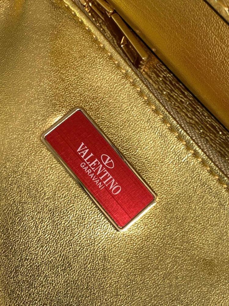 Modern Luxury Gold Woven Leather Shoulder Bag