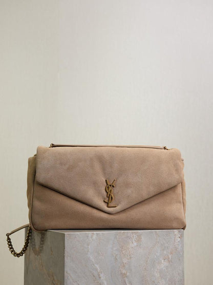Suede Top Handle Bag