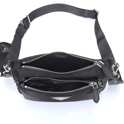 Elegant Refined Nylon Shoulder Bag