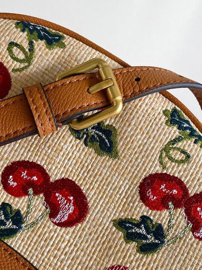 Classic Brown Embroidered Leather Bag – Limited Edition