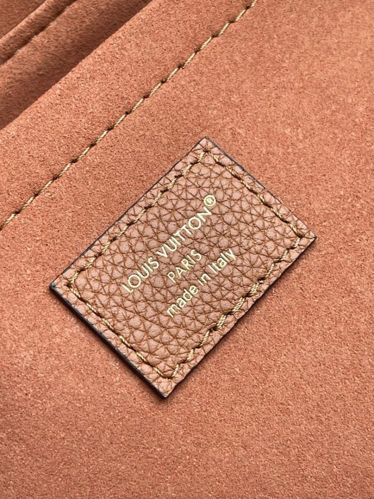 Modern Stylish Gold Monogram Leather Crossbody Bag